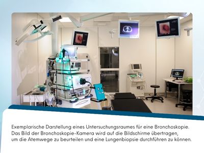Exemplarische Darstellung eines Bronchoskopie-Raumes zur Gewinnung einer Lungenbiopsie